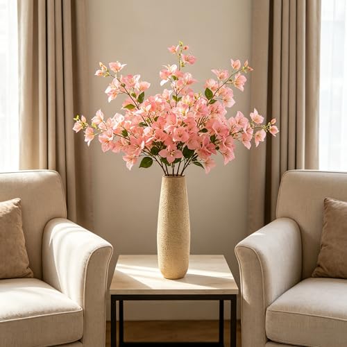 Hosley 16 in High Enamel Finish Metal Vase, Ideal for Dried Flowers Gift for Floral Arrangements Wedding Home Spa Votive Candle Gardens - color: Enamel Finish 1