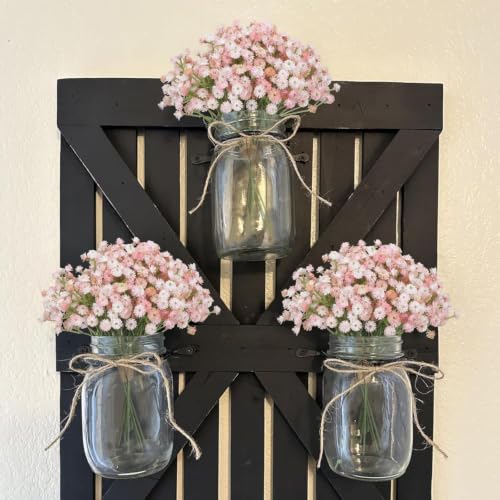 Pink Babys Breath Artificial Pink Flowers Artificial Babys Breath Small Baby Breath Flower Artificial for DIY Floral Arrangements Wedding Bridal Bouquet Indoor Party Home Decor