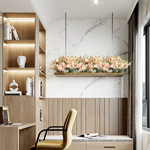 Artificial Flowers Wildflowers Silk Daisy Spring Fake Daisies Decoration Summer UV Resistant Colorful Mixed Bundles Faux Greenery Outdoor Plant Stem Filler for Home Decor Indoor Floral Arrangements - color: 02 Champagne