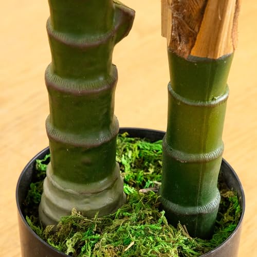 Nearly Natural 4ft UV Resistant Artificial Double Robellini Palm Tree - Indoor/Outdoor