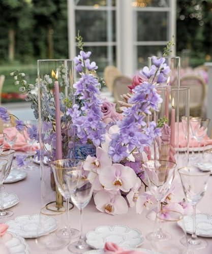 Purple Delphinium Artificial Flowers 8PCS Purple Fake Flowers 33.46" Tall Flowers Faux Delphinium for Floor Vase Light Purple Flowers for Wedding Centerpieces Home Decor Indoor - color: Light Purple