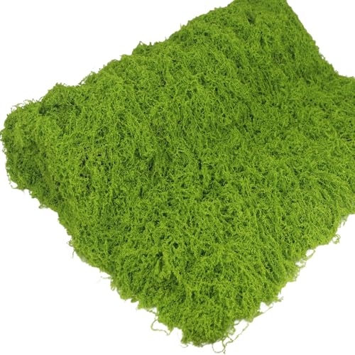 ACRYCS Fake Moss Green 39" x 39" Faux Moss for Decorating Artificial Grass for Indoor Plants Wall Crafts DIY Table Centerpieces Fairy Woodland Garden Floral Wedding 100x100cm - size: Light Green-39" x 39"/100x100 cm