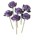 Purple Hydrangea Artificial Flowers,6 Pcs Faux Hydrangea Flowers,Artificial Hydrangeas Flowers with Stems,Fake Hydrangeas, Silk Hydrangea Flower with Stem (6, Eggplant Purple) - color: Eggplant Purple