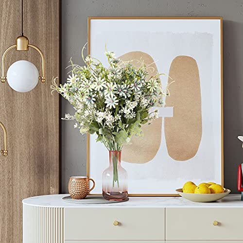 Artificial Flowers Wildflowers Silk Daisy Spring Fake Daisies Decoration Summer UV Resistant Colorful Mixed Bundles Faux Greenery Outdoor Plant Stem Filler for Home Decor Indoor Floral Arrangements - color: 05-green