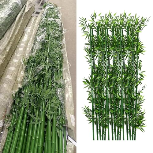 3ft 4ft 5ft 6ft 6.5ft 7ft Extra Tall Artificial Plants Trees with Bamboo Trunks, Fake Bamboo Silk Faux Tree Garden Fence Privacy Screen DIY Decor Outdoor Indoor(30 Pack,1m/3.3ft Tall) - color: 30 Pack, size: 1m/3.3ft Tall