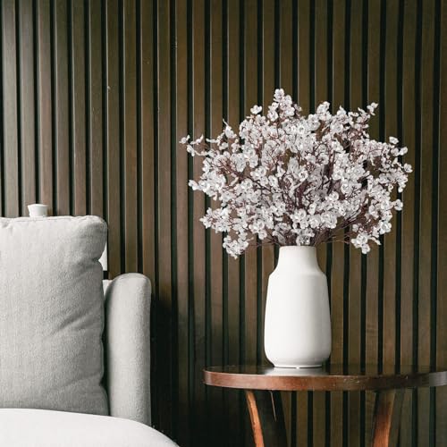 Babys Breath Artificial Flowers, 8 Bundles Real Touch Silvery Fake Flowers Silk Flowers Bulk for Vase Home Office Wedding Spring Christmas Indoor Outdoor Centerpiece Table Party Decorations - color: Silver, size: 8 Bundles