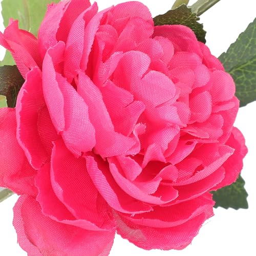6pcs Artificial Peony Flower Picks Rose Red Flower Bunch Decor for Wedding Centerpieces Home Table Vase Decorations