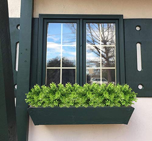 Artificial Shrubs, Plastic Plants Soft Grass Fake Greenery, Outdoor Indoor Home Garden Verandah Parterre Wedding Garland Table Centerpieces Decoration UV Resistant Planter Filler 2 pcs - color: Soft Grass / 2pcs