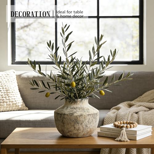 Ceramic Vase, 5.5 Inch Pottery Farmhouse Rustic Vase, Handcrafted Weathered Vases, Small Flower Vase for Home Decor, Living Room, Table, Shelf, Mantel, Neutral - color: 5.5"h-neutral