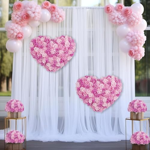 Artificial Roses,200PCS Mixed Pink Foam Flowers 1.97in Artificial Roses with Glitter for Craft DIY Wedding Party Home Decoration(Mixed Pink Colors with Glitter) - color: Mixed Pink Colors With Glitter