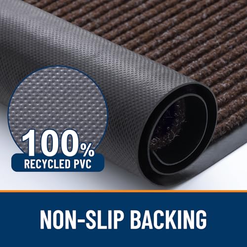 OLANLY Front Door Mat Indoor Outdoor Entrance, Waterproof Heavy Duty Doormat, Fade Resistant, Low Profile, Easy Clean Patio Porch Welcome Floor Mats for Entry, 29.5x17, Tan - color: Tan, size: 29.5" X 17"