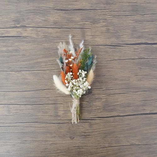 Boho Mini Dried Flower Bouquet, Dried Flower Decorfor Home, Wedding and Table Decorations (Style B)