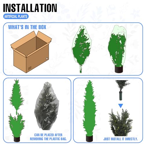 E&K 5FT Artificial Cedar Topiary Trees with Plastic Nursery Pot, Fake Pine Tree Artificial Plant Faux Trees for Home Office Garden Indoor Outdoor Decor (1 Pack) - color: Cedar Tree, size: 5ft