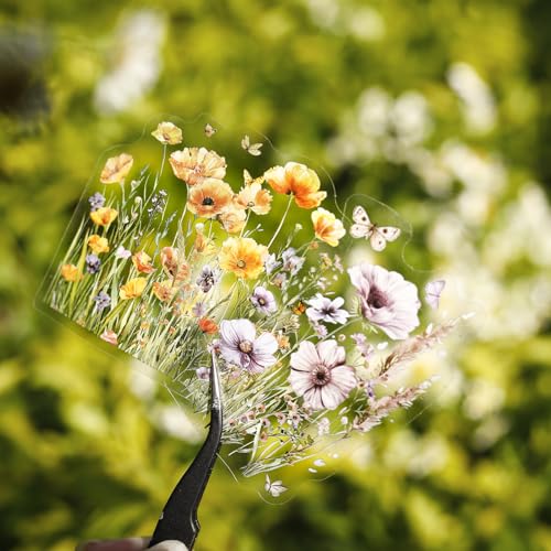 160 Pcs Wildflower Stickers, Waterproof Botanical Stickers for Scrapbooking Junk Journal Notebook Planner Card Making Collage Envelope Phone Case Craft Projects - color: Wildflowers