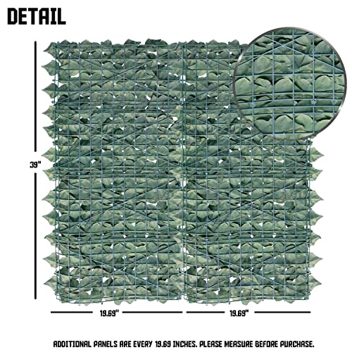 TANG 39"x117"-1piece Faux Ivy Privacy Fence Screen Roll, Artificial Leaf Fence Cover for Balcony Outdoor Decor, Fake Greenery Wall for Patio, UV Resistant, Dark Green - color: Dark Green, size: 39"x117"