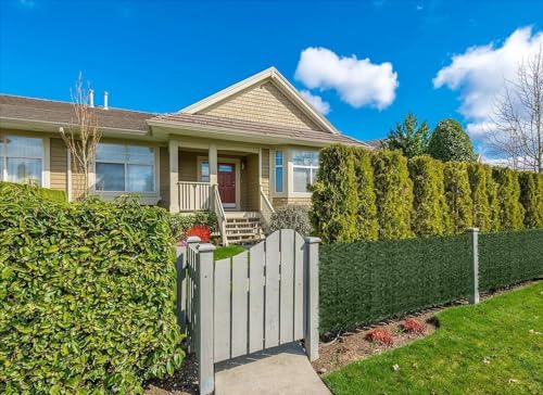Faux Ivy Privacy Fence Screen 4PCS 20 x 20 Inch Artificial Faux Ivy Hedge Expandable Faux Privacy Fence Decoration for Wall Screen, Outdoor Garden, Wedding Decor,No Cable Tie (40x40 inches) - size: 40x40 inches