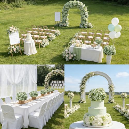 6PCS Realistic Artificial Silk Hydrangea Flowers, Premium Fake Hydrangea Flowers Bouquet with Stems, Full Faux Hydrangea Blooms for Home Wedding Table Party Office Decorations(Sage Green) - color: Sage Green