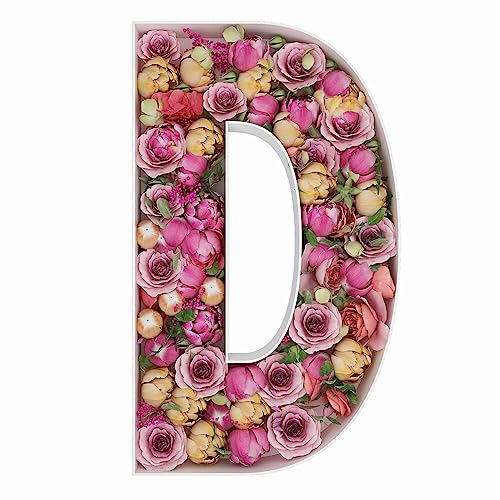 2FT Letter D Mosaic Balloon Frame Letter DIY Fillable Letters Kit for Birthday Party Wedding Backdrop Decor - color: Letter D, size: 2FT
