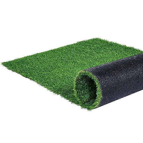 VEVOR Artifical Grass Turf, 6 x 10 ft Thick Grass Rug Indoor Outdoor, 1.38" Realistic Synthetic Grass Mat with Drainage Holes, Perfect for Patio Garden Lawn Home Backyard Dog Mats - size: 6' x 10' (Rectangular)