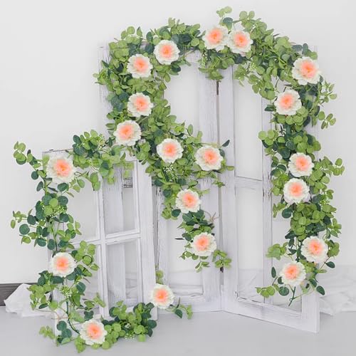 20 Pcs Artificial Flower Peonies, 5" Silk Fake Peonies with 6" Stems No Leaf, Faux Peonies Flowers for Decoration Wedding Home Party Centerpiece Decor Floral Art (Champagne) - color: Champagne