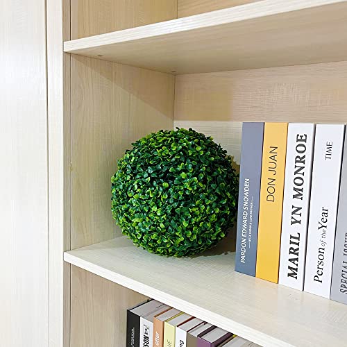 Sunnyglade 2 PCS 10 inch 4 Layers Artificial Plant Topiary Ball Faux Boxwood Decorative Balls for Backyard, Balcony,Garden, Wedding and Home Décor (10 inch) - size: 10 inch