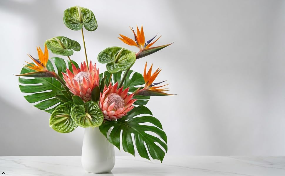 Rikyo 5pcs 24inch/61cm Artificial Anthurium Lily Flowers Permanent for Home Decor Bridal Wedding Festival Party, Crafts, Store Decor Small Flower Bouquet Accessories (Green) - color: Green