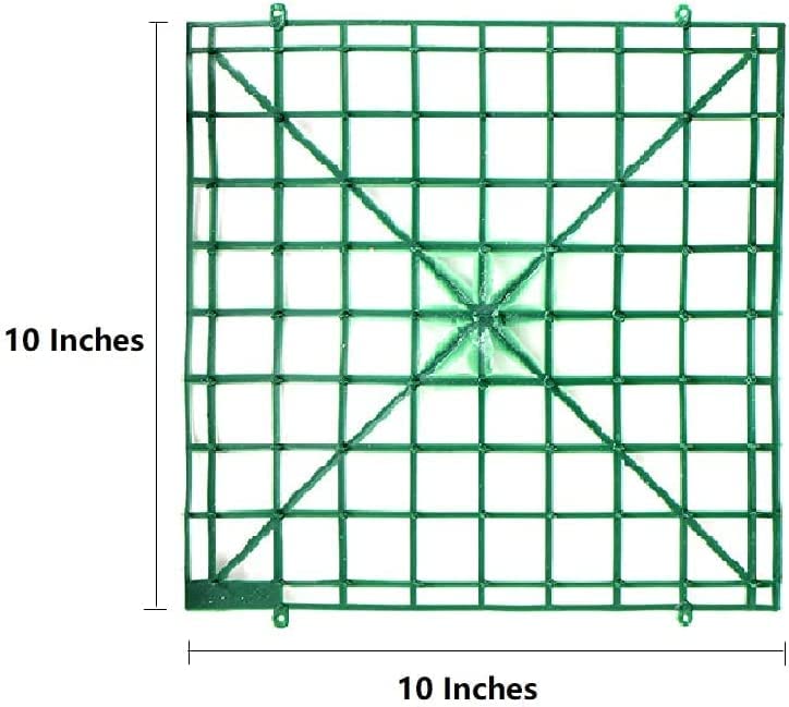 Ouliget Artificial Flower Grid Panels,DIY Flowers Wall Frames,Flowers Wall Arches Backdrop,Plastic Fences Frames,Flower Grids,Artificial Flowers Plant Base,16 Pieces,10x10 Inches.