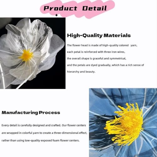 Giant Flower Decoration for Wedding Background, Party Decoration, Birthday Party, Photography Props, Shop Window Props, Banquet, Stage, Mall Display (Starlight Blue) - color: Starlight Blue