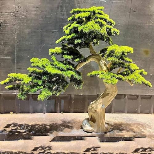 Large Artificial Bonsai Tree - Faux Plants Indoor Podocarpus Tree, Realistic Guest-Greeting Pine Decor for Home Office, Living Room, Farmhouse Zen Decor (5FT) - size: 4ft 11in