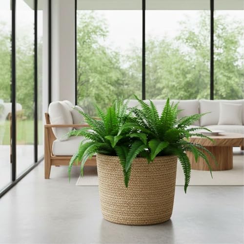 Nearly Natural 32in Boston Fern Set of 2 - Realistic Artificial Fern Plants with Flexible Branches and Lifelike Leaves, Low-Maintenance Indoor Ferns for Home and Office Decor