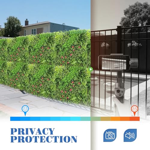ECOOPTS 40"x40" Faux Ivy Privacy Fence Screen Artificial Boxwood Panels Topiary Hedge Plants for Indoor Outdoor Decoration, 9 Mixed Leave, 1 Pack - color: 40"x40" #9 Mixed Leave, size: 40"x40"