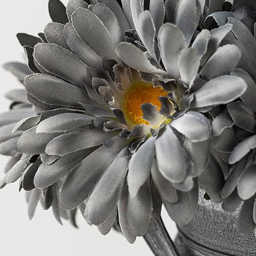 TOPIA Artificial African Daisies Flowers African Daisy Silk Flowers Artificial Gerbera Daisies Pack of 10 (Grey) - color: Grey, size: 10pcs