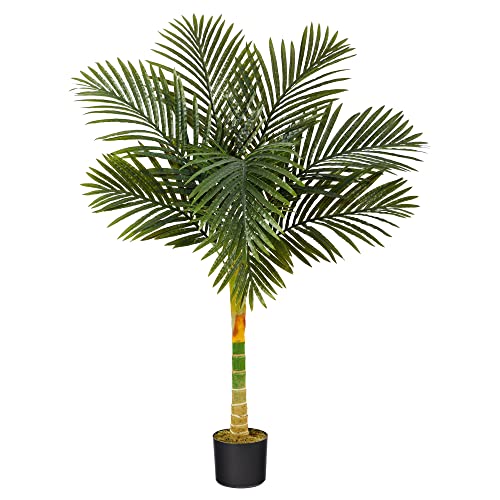 Nearly Natural 4ft. Golden Cane Artificial Palm Tree - color: Single Stalk, size: 4ft