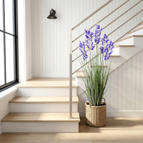 Ttranewsoo Green Onions Home Decor Fake Plants Lily of The Valley Snake Plant Home DéCor Accents Artificial Grass Room Decor Artificial Plants Indoor Artificial Grass 47“ 1 Pack（Purple） - color: Purple-1pcs