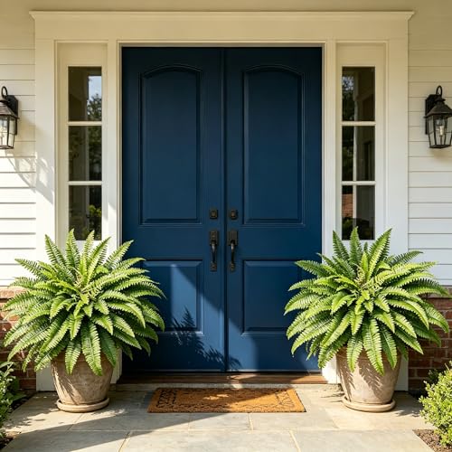 45" Fake Ferns Artificial Plants Large, 63 Fronds Artificial Ferns for Outdoors and Indoors, Faux Fern Greenery Suitable for Planter Hanging Garden Porch Office Decor - color: Light Green, size: 45inch