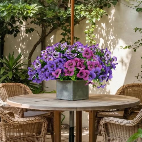 20 Pack Artificial Orchid Flowers Spring Outdoor Flowers Mixed Color Orchid Stems Outdoor Fake Flowers Uv Resistant Spring Front Porch Decor Outdoor Wedding Decorations Party Table Centerpieces - color: Mix Flower-20
