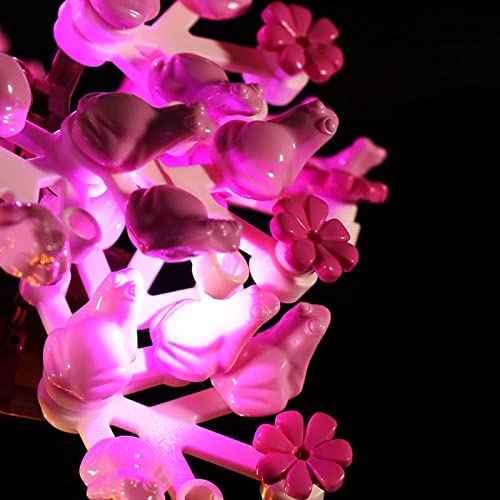 Upgraded LED Light Kit for Lego Botanicals Bonsai Tree Building Set, Compatible with Lego 10281 Pink Models, Home Decoration Lights Valentines Day Gift (Only Light, No Building Models) - color: 10281 Bonsai Pink, size: Standard Version
