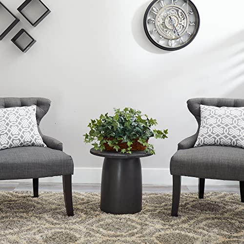 Nearly Natural 12.5in. Puff Ivy with Ledge Basket Silk Plants, Green,20.5'' x 6'' x 12''