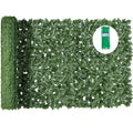 Artificial Ivy Privacy Fence Screen,140X40 in Privacy Fence Panels Balcony Privacy Screen Faux Ivy Hedge Vine Leaf Greenery Backdrop Privacy Screen Outdoor for Patio,Balcony, Garden, Backyard - size: 140 in x 40 in - Maple Leaf