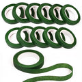 NESCCI Flower Tape,Floral Tape for Bouquets,12 Rolls of 1/2 "Wide Dark Green Flower Tape,Used for Wrapping Bouquet Stems and Flower Crafts,Wedding Bouquet (Dark Green, Size 264 Yards) - size: Floral Tapes 12 Rolls