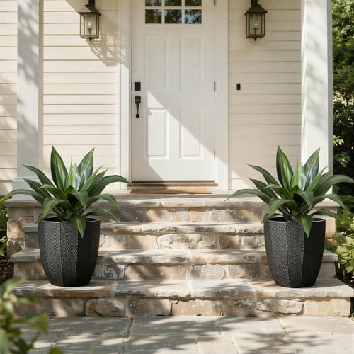 Artificial Agave Plant 20Inch Artificial Agave Plants Outdoor Set, Large Fake Plants Indoor for Home Decor, Realistic UV Resistant Faux Succulents Plants Without Pot, Set of 2 - color: Agave, size: 22in