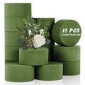 TAOPE 15 PCS Floral Foam, Green Block for Artificial Flowers, Round Wet & Dry Foam Bricks, Florist Foam for Flower Arrangements