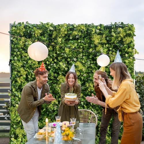Artificial Flower Wall Panels, 3D Silk Floral Wall Backdrop, Green Wall for Wedding, Baby Show, Party and Home Decor, Quick Assembly/Storage Roll Up, Both Eco ＆ Pet Friendly, 4ft*8ft - color: Greenery, size: 4ft*8ft