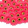 50 Pcs Sunflowers Artificial Flowers Heads, Silk Flowers Fake Sunflowers Heads, 2.76 Inch Rose Red Sunflower Heads Fabric Floral for DIY Wreath, Party, Background, Floral Arrangement - color: Rose Red