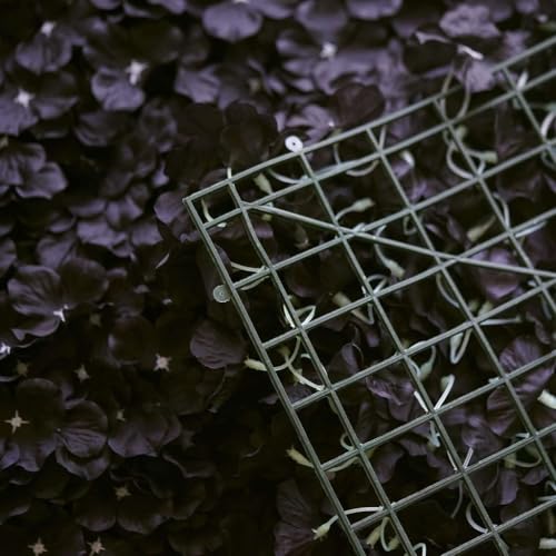 Tableclothsfactory 4 PCS Black Silk Hydrangea Flower Mat Wall Wedding Event Decor for DIY Centerpieces Arrangements Party Home Decorations - color: Black