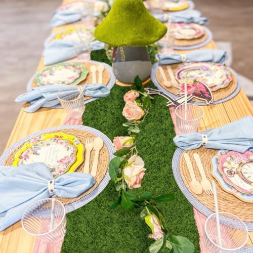 FAICOIA Moss Table Runner Fake Moss Rolls for Decoration 12" x 79" Artificial Moss for Plants Indoor Green Faux Grass for Planters Crafts DIY Table Centerpieces Fairy Garden Floral Wedding 30 x 200cm - color: Green, 12 x 79 Inch/30x200cm