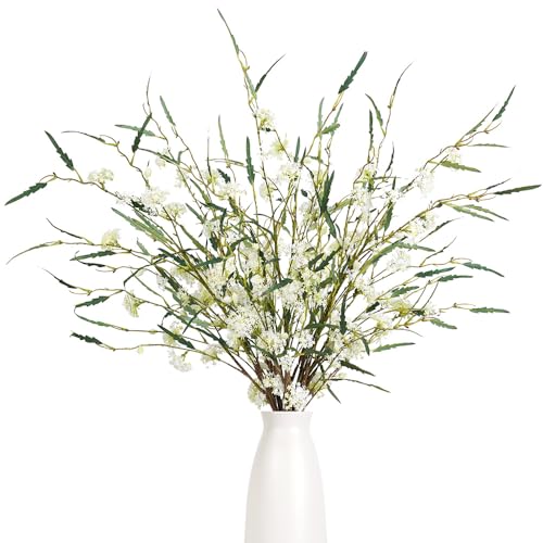 Melorca&Guilla Artificial Plants,3PCS 47" Green Faux Branches for Vase,Faux Greenery Stems Artificial Plants for Shop Garden Office Home Décor - color: Greenery Stems