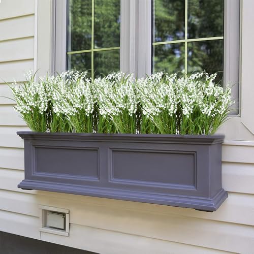 Melorca&Guilla Artificial Plants 6PCS 21.5“ Fake Tall Onion Grass,Faux Grass Plant,Artificial Greenery Shrubs Bushes for Garden Porch Window Box Shop Office Home Décor - color: Middle Onion Grass