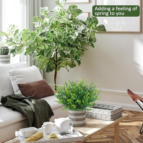 RECUTMS Spring Decoration, Artificial Greenery,Outdoor Artificial Flowers Fake Outdoor Plants, Faux Greenery for Indoor Outside Hanging Plants Garden Porch Window Box Home Farmhouse Décor(Green) - color: Green, size: 20 Bundles