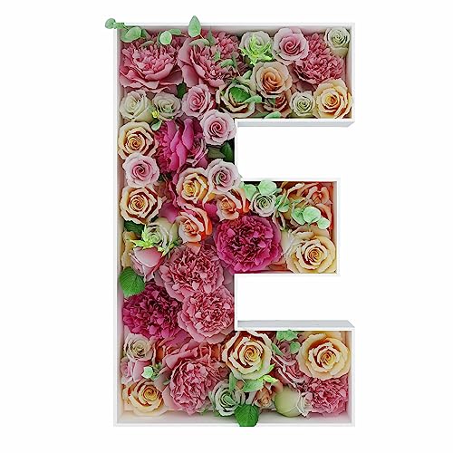 2FT Letter E Mosaic Balloon Frame Letter DIY Fillable Letters Kit for Birthday Party Wedding Backdrop Decor - color: Letter E, size: 2FT